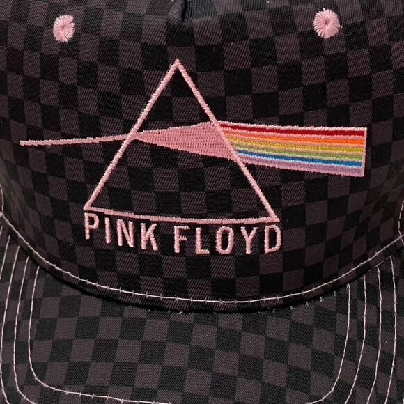 H3 Headwear Pink Trucker Hat Pink Floyd Dark side of the Moon Graphic One Size - Picture 2 of 8